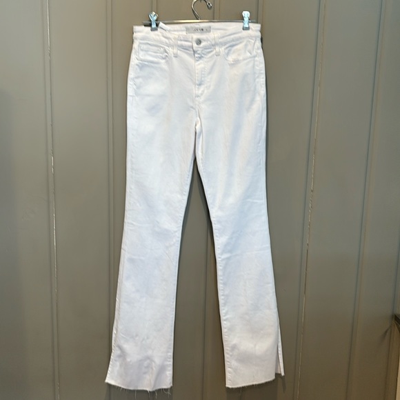 Joe's Jeans Denim - Joe’s Jeans High Rise Boot Cut Split Raw Hem White size 28